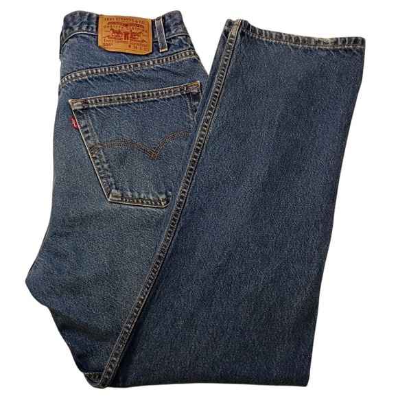 Vtg Levis 505 Jeans Mens 38(37) x 31 Blue Denim Regular Fit Straight Leg Red Tab - Picture 1 of 14